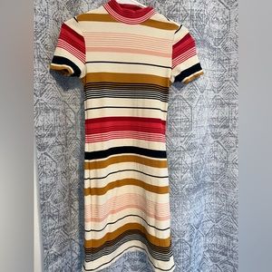 Body con ribbed striped dress